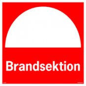 Brandskylt - Brandsektion Reflex