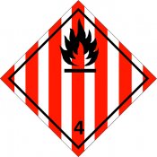 ADR STICKER / SIGN - CLASS 4.1 FLAMMABLE SOLID SUBSTANCES