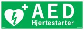 NØDSKILT, TEKST HJERTESTARTER AED