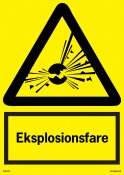 Advarselskilt eksplosionsfare